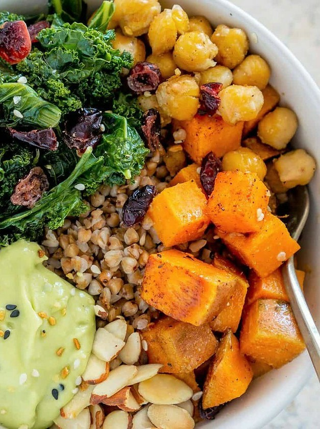Buckwheat Bowls with Kale, Chickpeas & Avocado