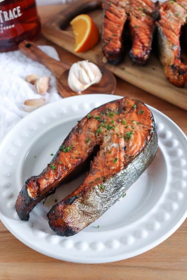 Creamy Salmon with Chive Mustard Glaze