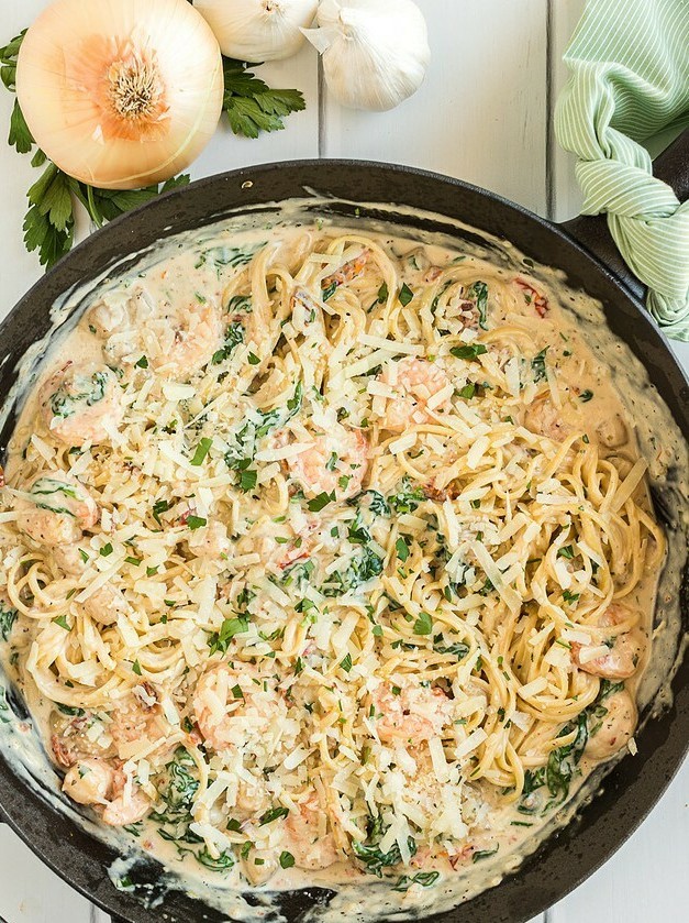 Seafood Frenzy Creamy Pasta Delight