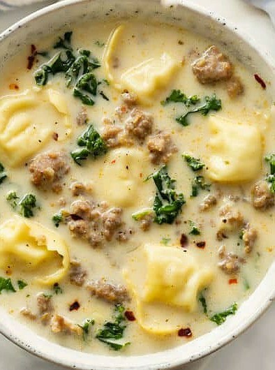 Creamy Sausage Tortellini Stew