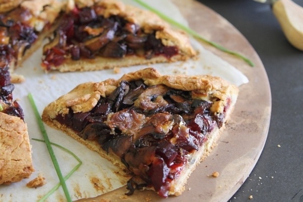 Blue Cheese, Beet, and Mushroom Tart