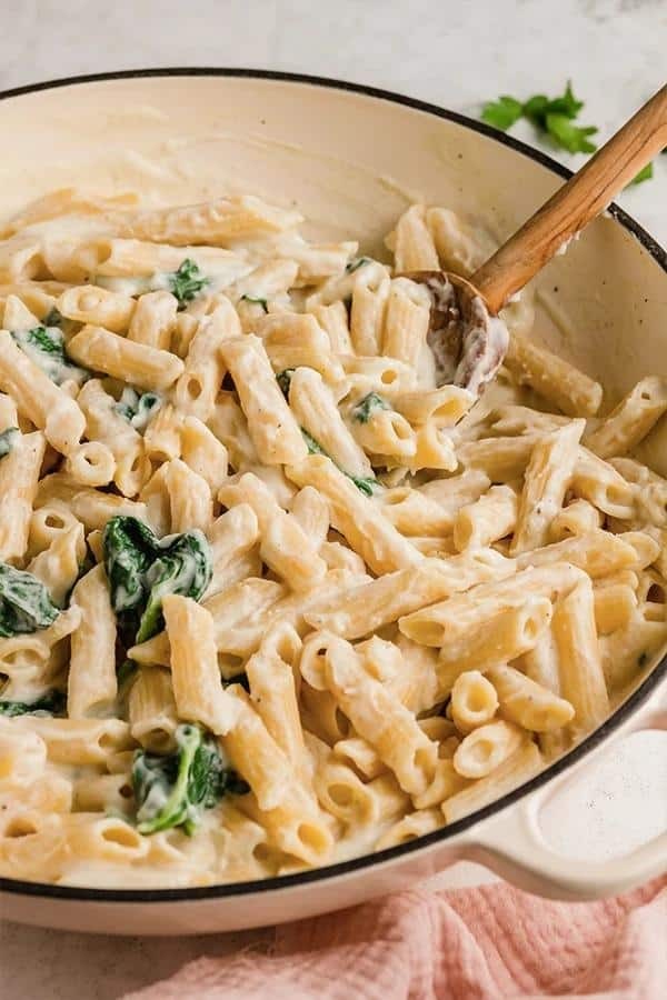 Gluten-Free Veggies Alfredo Pasta