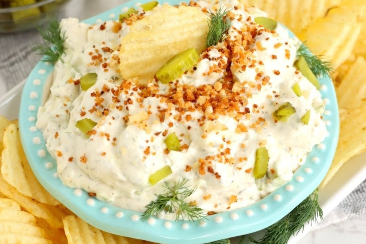 Dill-icious Fried Pickle Ranch Dip