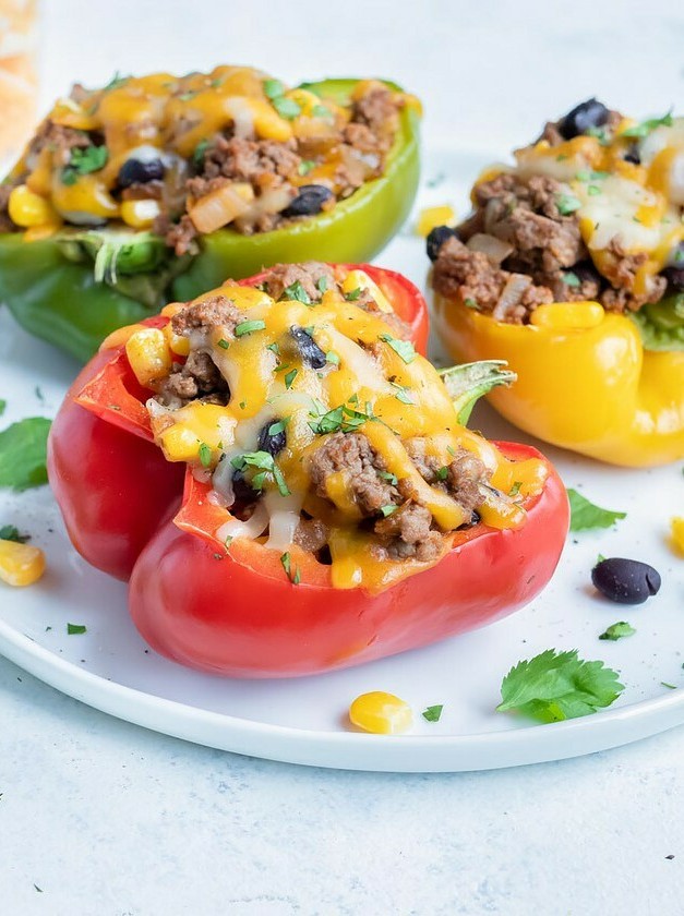 Spicy Taco Stuffed Bell Peppers