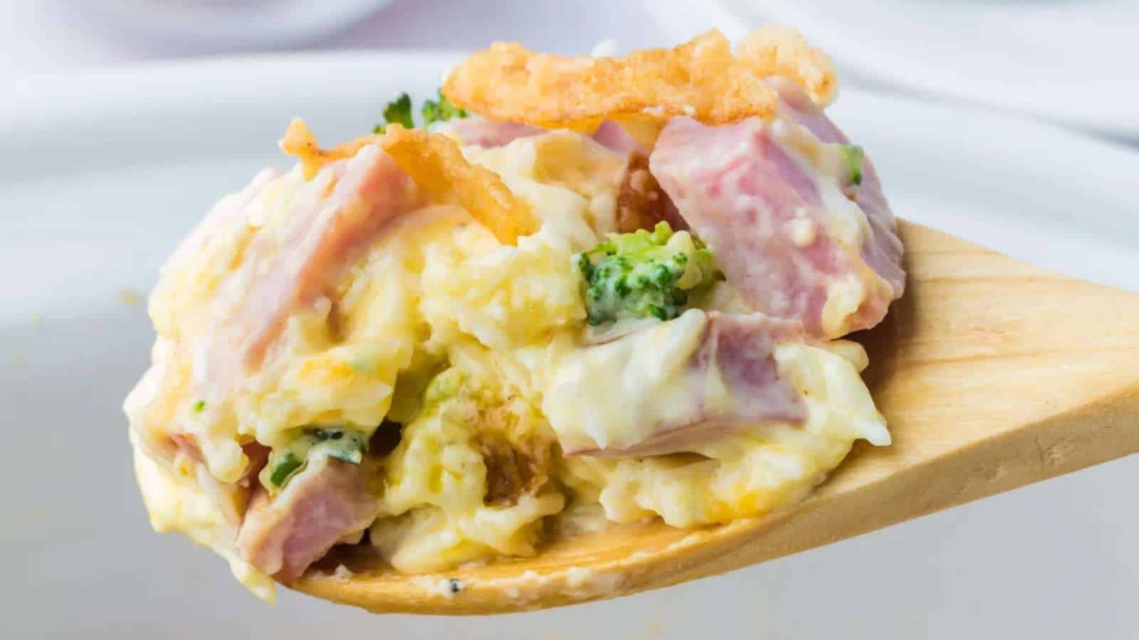 Hammy Broccoli Rice Bake in Crock Pot