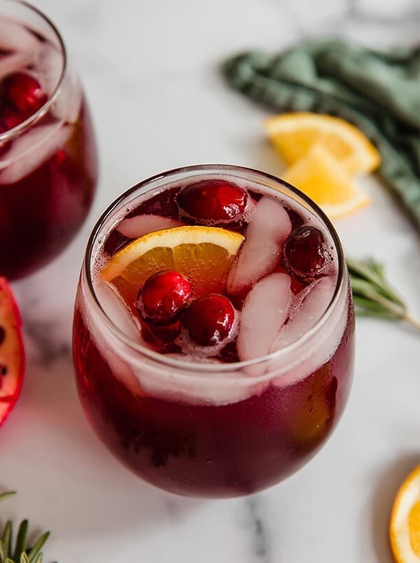 Sparkling Cranberry Pomegranate Holiday Delight