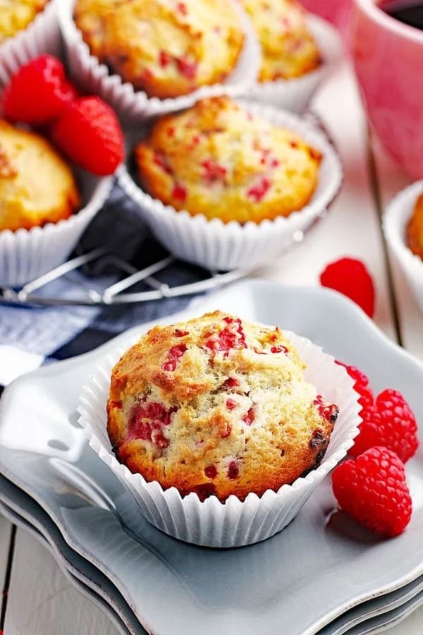 Raspberry Yogurt Muffin Morning Delights