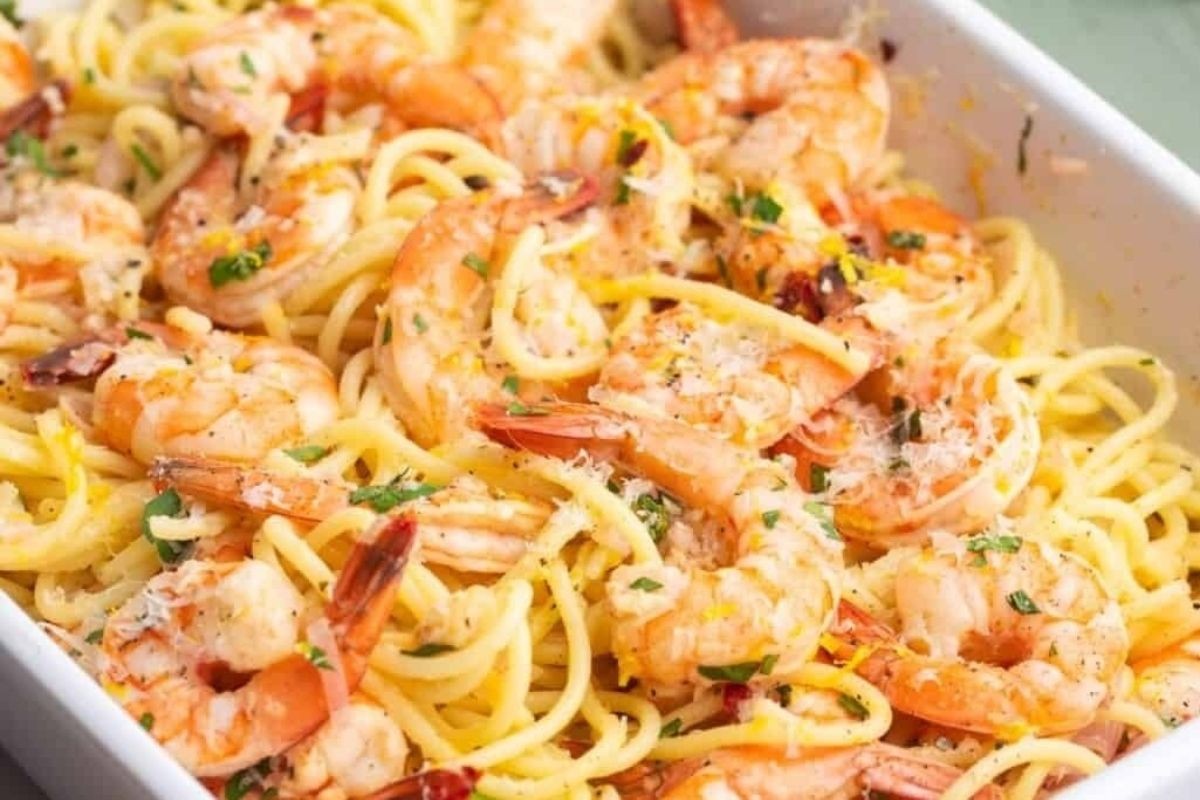 Easy Baked Shrimp Pasta Delight
