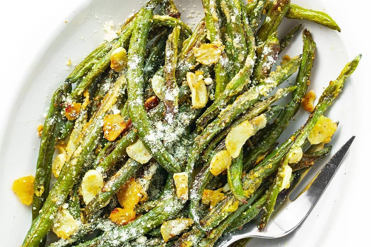 Quick Roasted Green Bean Recipe with Cheese