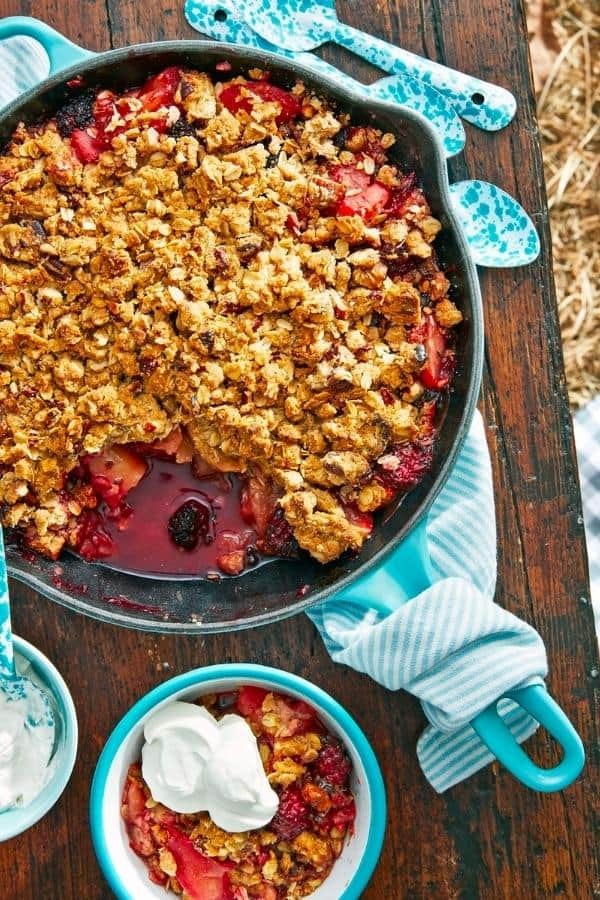 Autumn Fruit Cast Iron Cobbler Delight