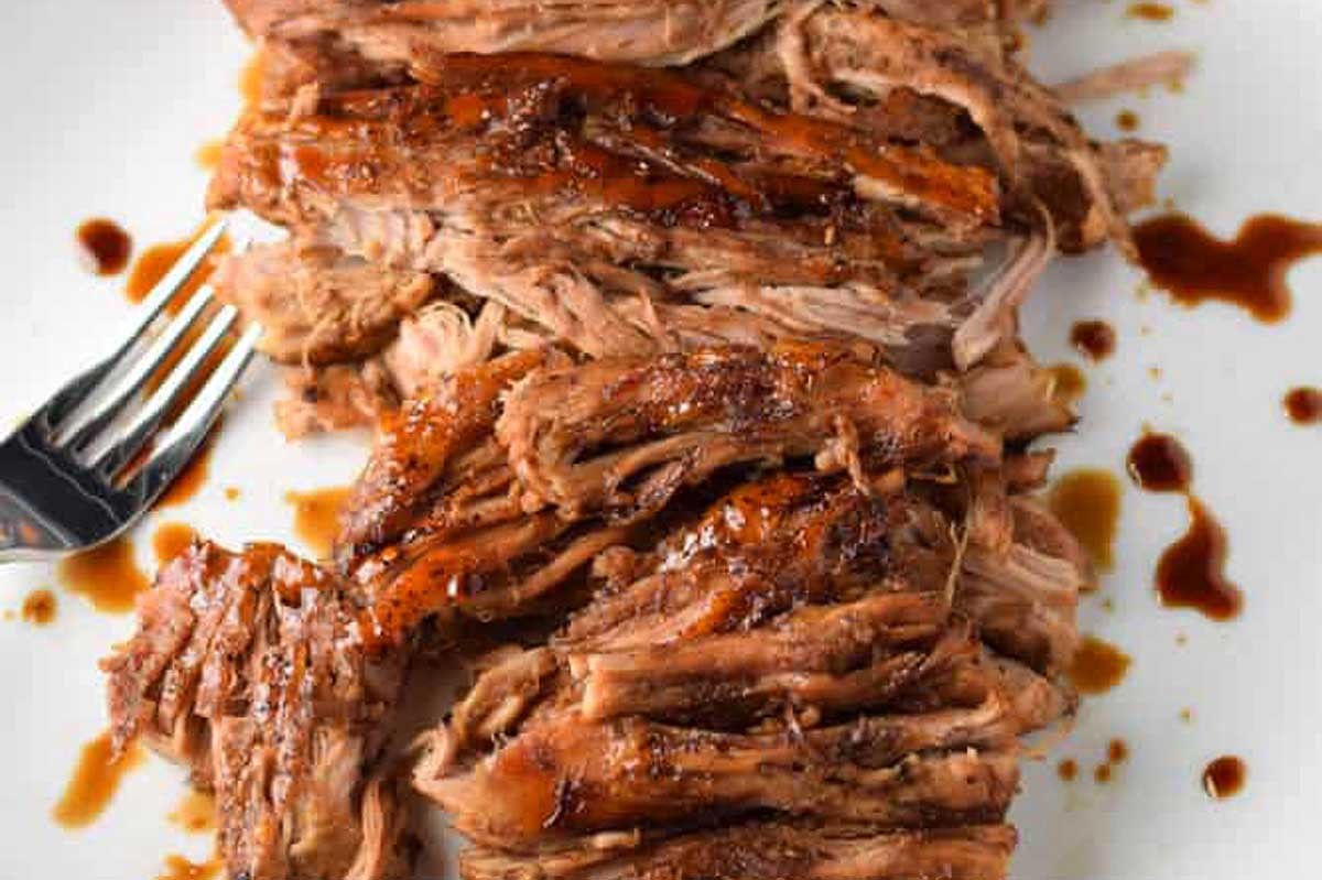 Balsamic Glazed Crock Pot Pork