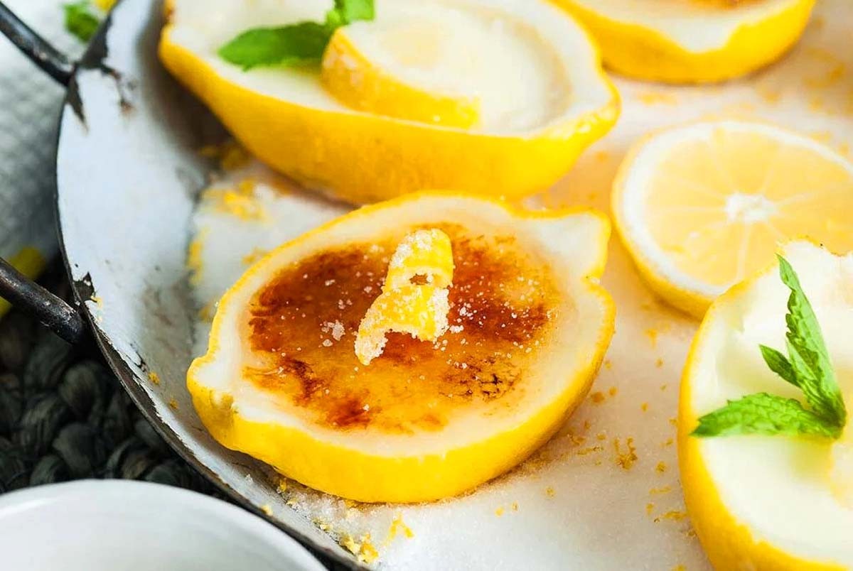 Lemon Posset Creams with Caramelized Sugar