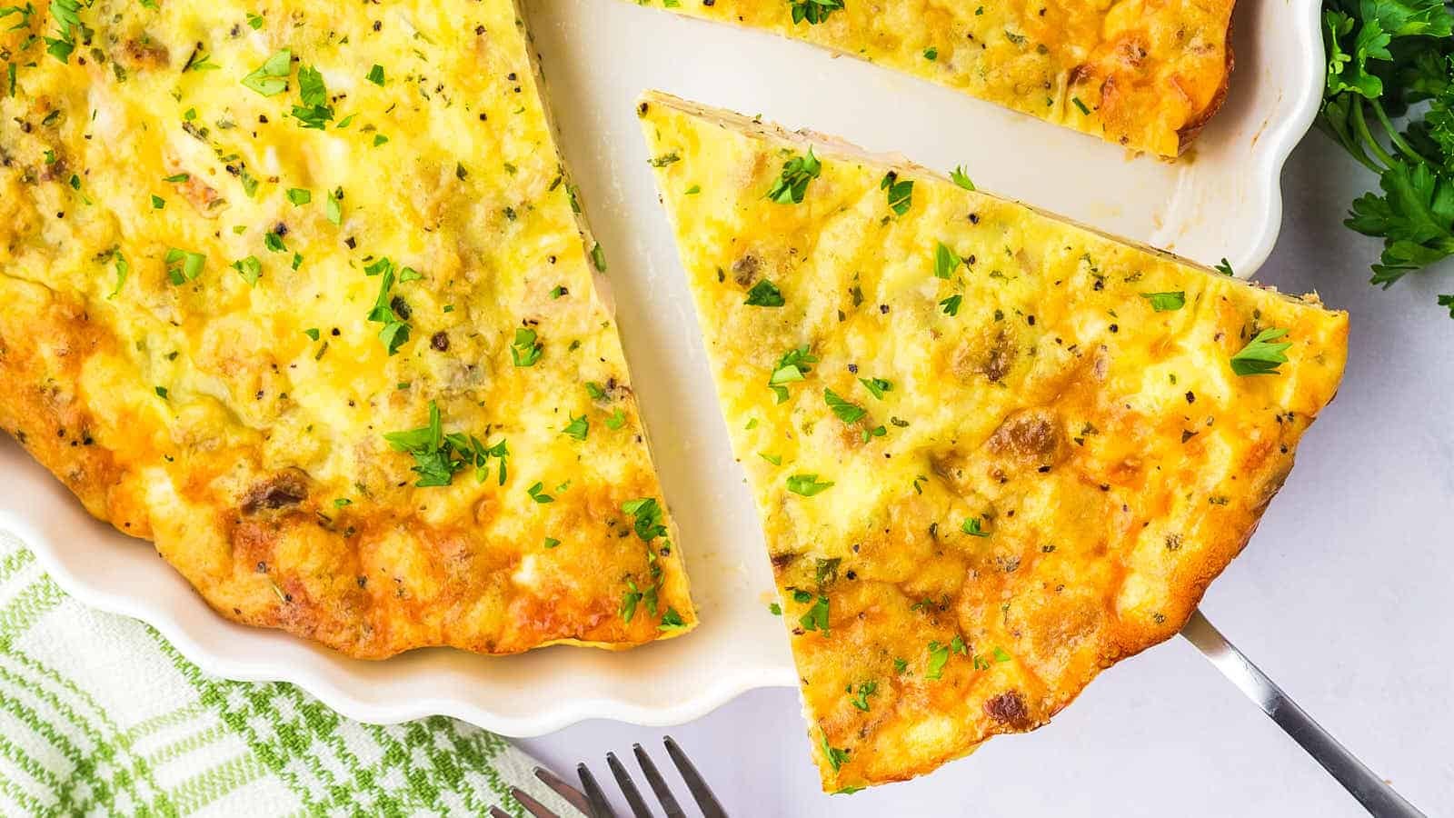 Leftover Turkey Breakfast Quiche Recipe