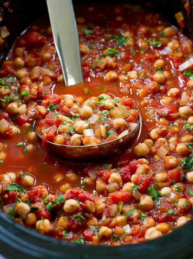 Vegan Italian Chickpea Crock Pot Delight