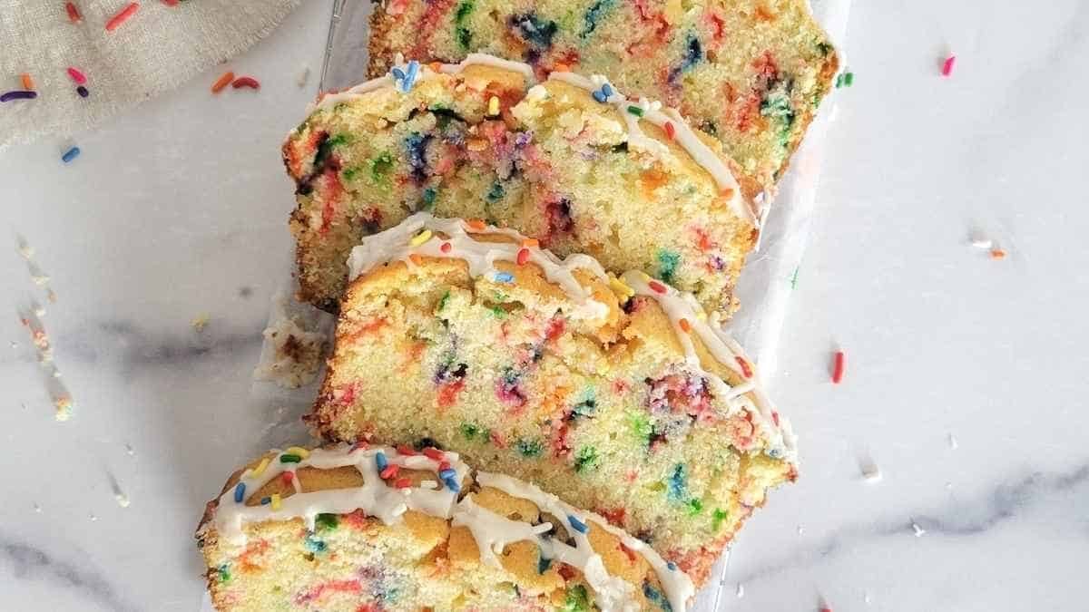 Rainbow Sprinkle Pound Cake Delight