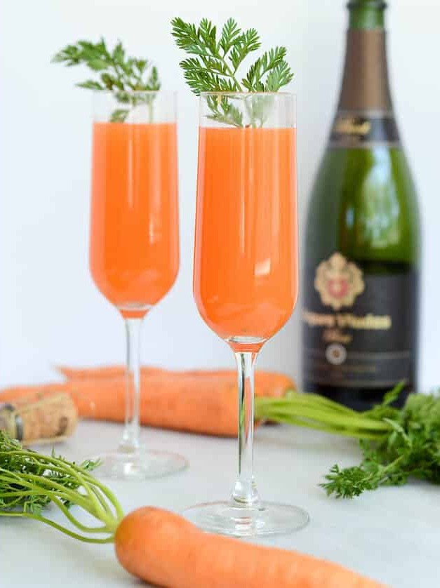 Carrot Sunrise Mimosas with a Twist