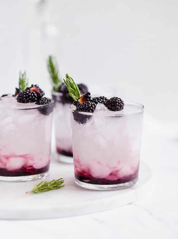 Blackberry Bliss Gin Fizz Cocktail