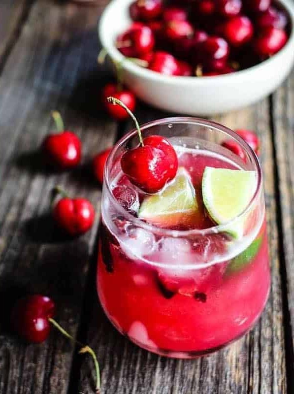 Cherry Lime Revival Summer Cocktail