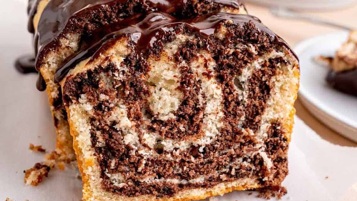 Vanilla Chocolate Twist Swirled Pound Cake