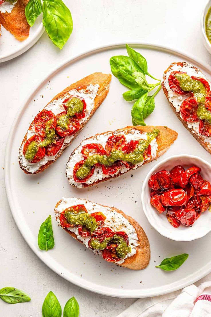 Greek Bruschetta with Zesty Whipped Feta