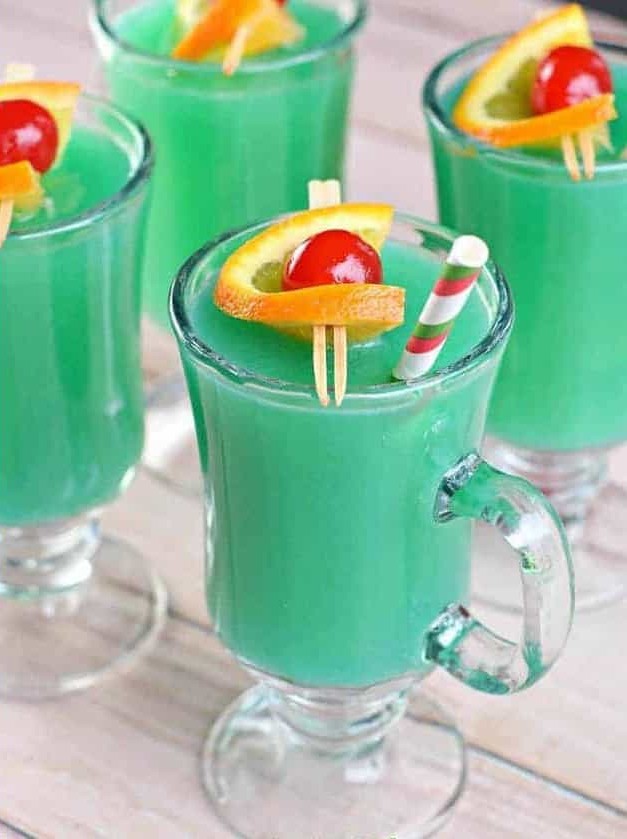Green Glow Christmas Cocktail