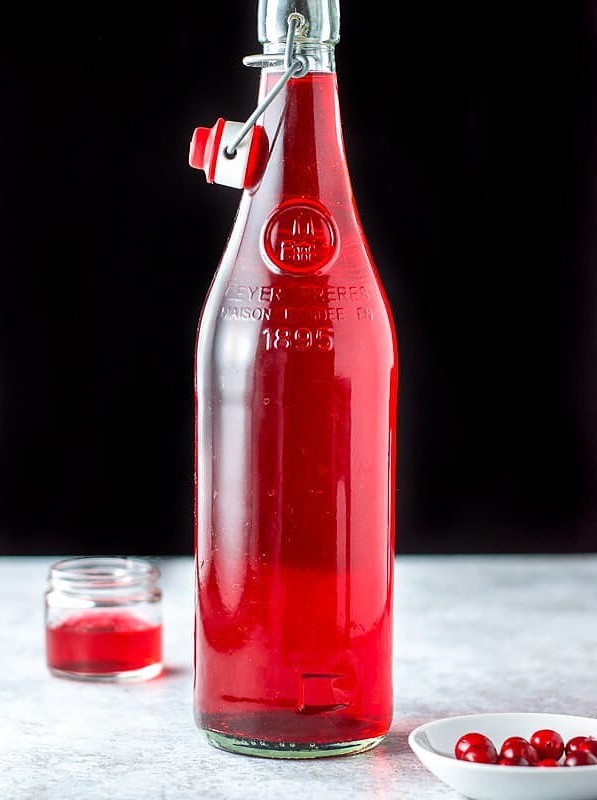 Vibrant Red Holiday Vodka Infusion