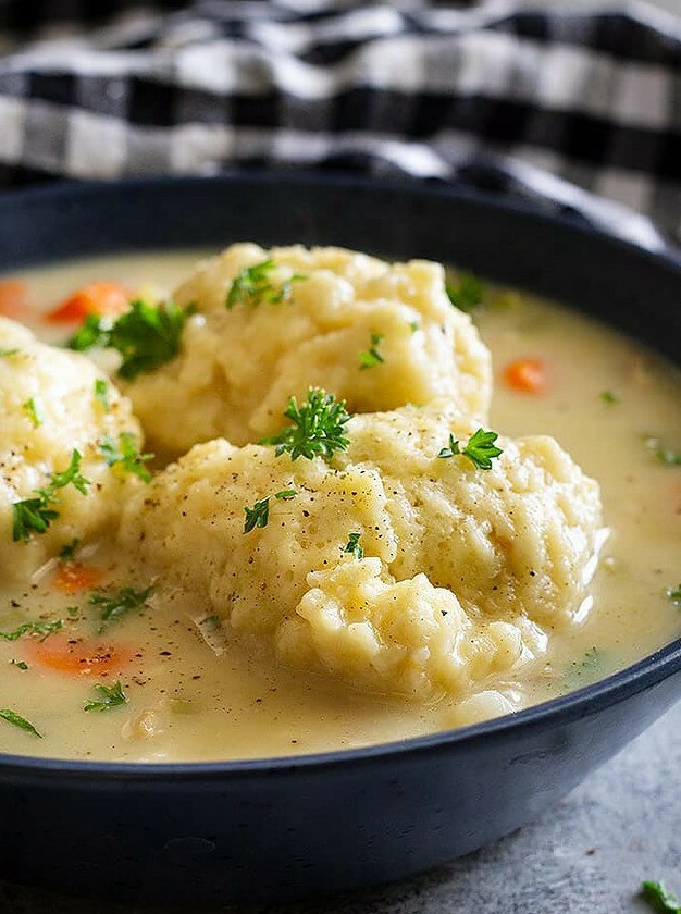 Turkey Leftover Soup with Light Dumplings