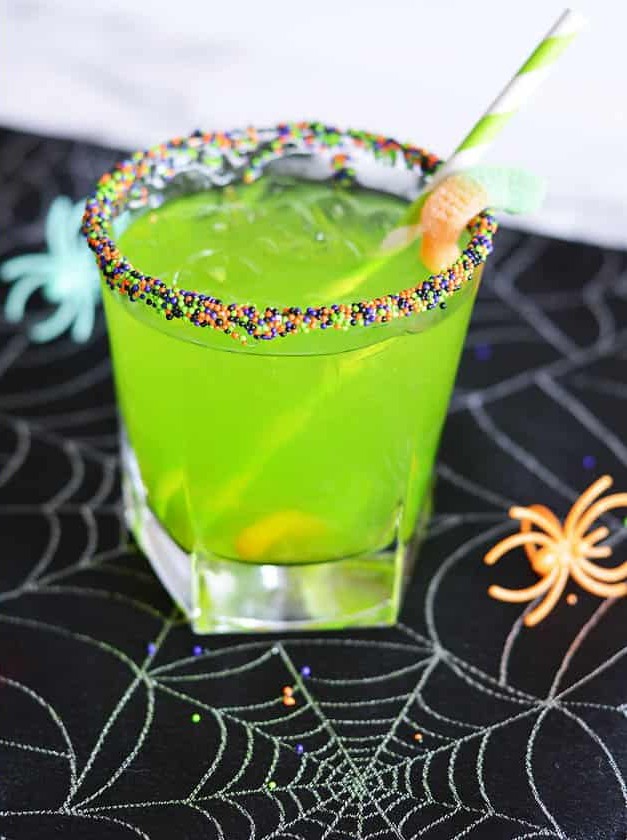 Spooky Green Vodka Cocktail