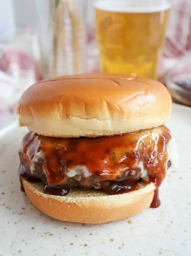Grilled BBQ Beef Burgers