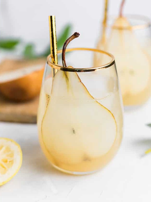 Pear Ginger Sparkling Cocktail Delight