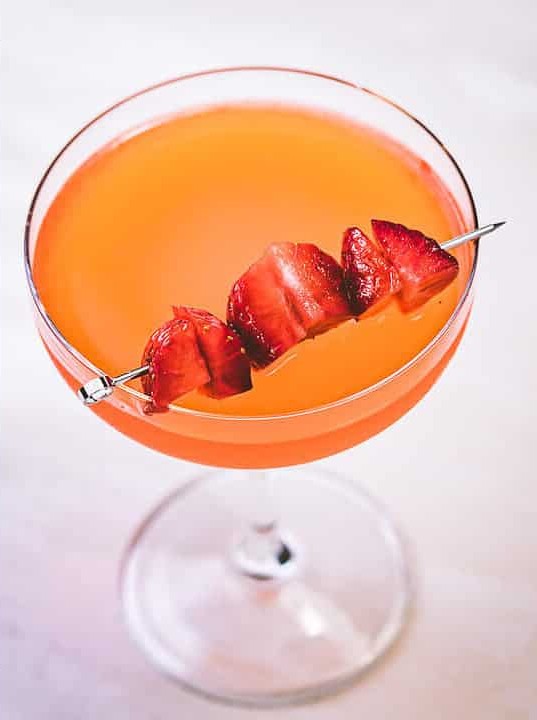 Strawberry Vodka Spritzers