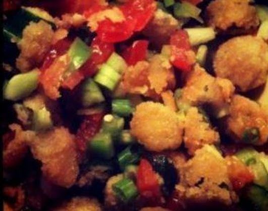 Crispy Shrimp Okra Po