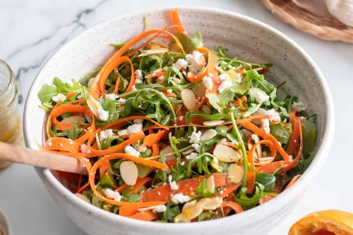 Peppery Carrot Salad with Fresh Arugula