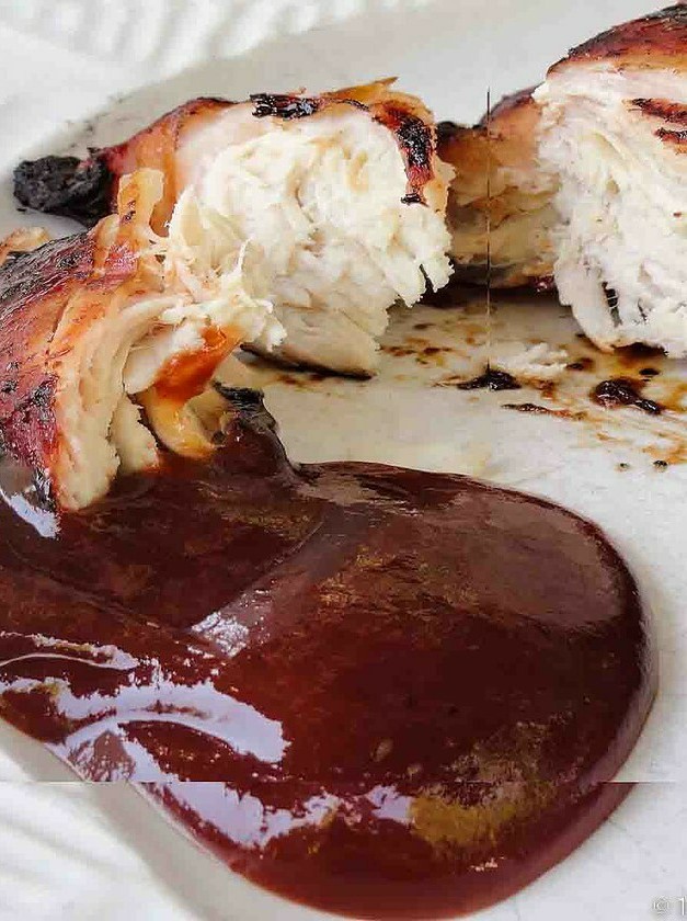 Grilled Chicken Breasts in Sweet BBQ