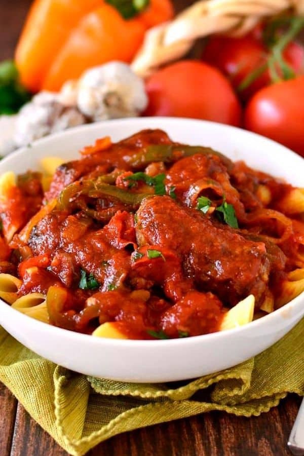 Sausage & Pepper Crockpot Delight