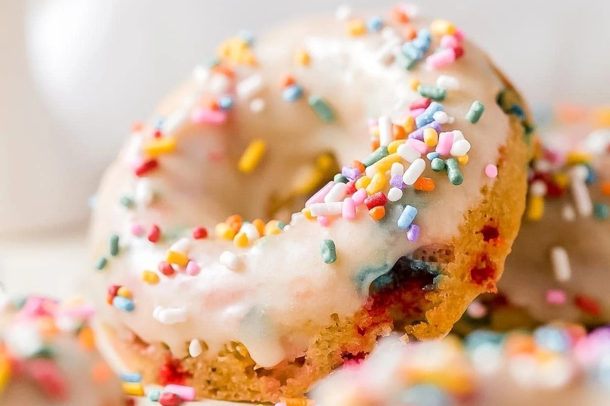 Birthday Funfetti Donuts Baking Recipe
