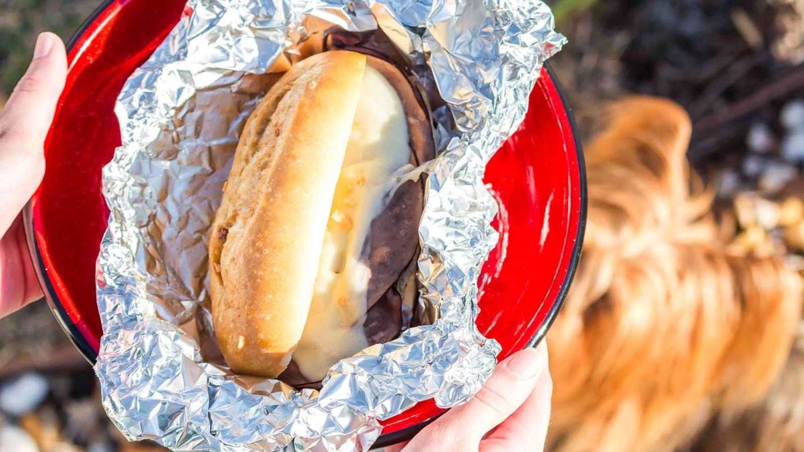 Easy Campfire French Dip Wraps