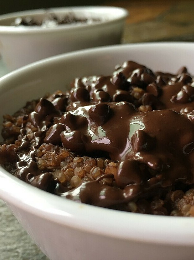Mocha Chocolate Quinoa Breakfast Bowl Delight