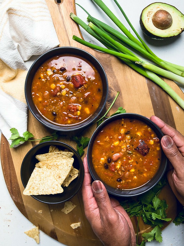 Instant Pot Vegan Taco Soup Recipe