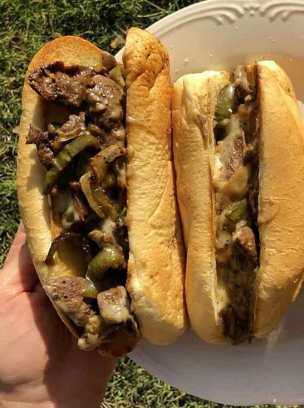 Dove Breast Philly Cheesesteak Sandwich