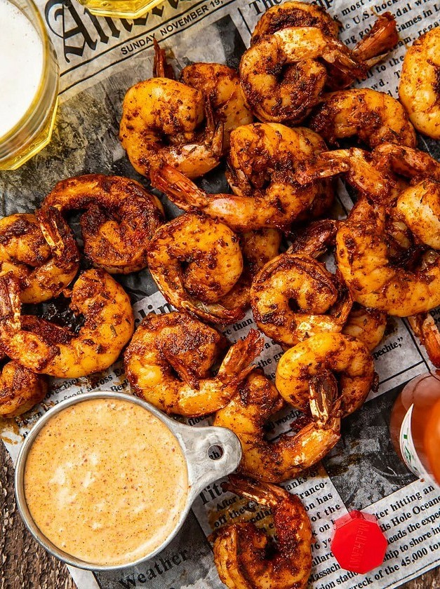 Crispy Blackened Shrimp with Spicy Remoulade