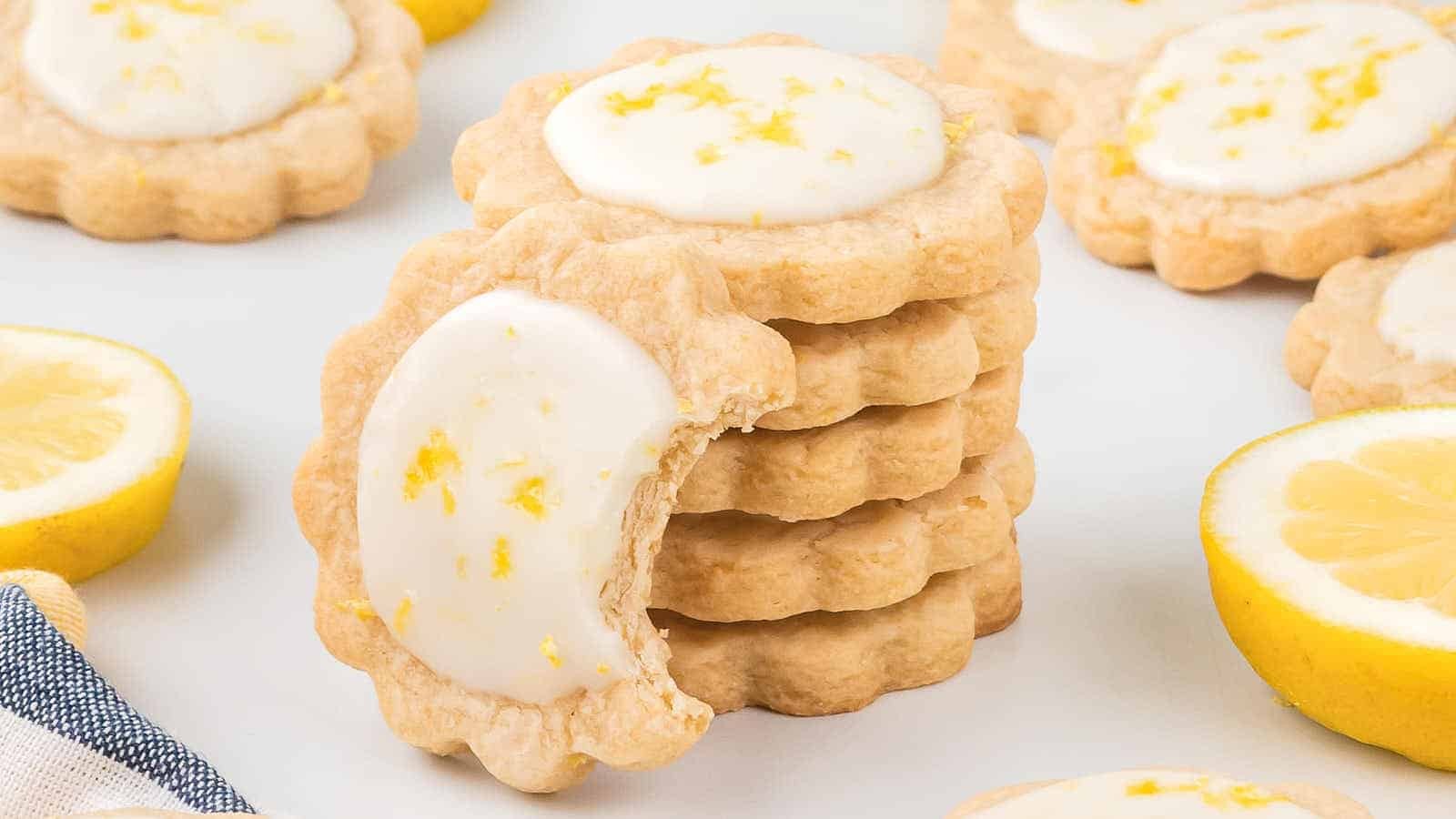 Lemon Sugar Snap Shortbreads