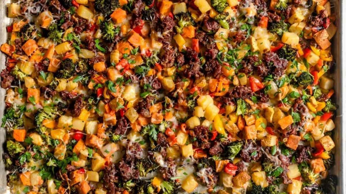 Rainbow Potato and Veggie Skillet