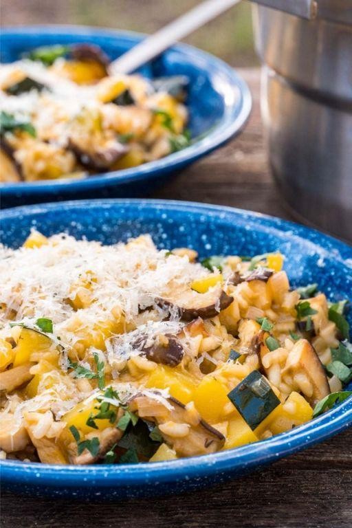 Acorn Squash Risotto with Sautéed Mushrooms