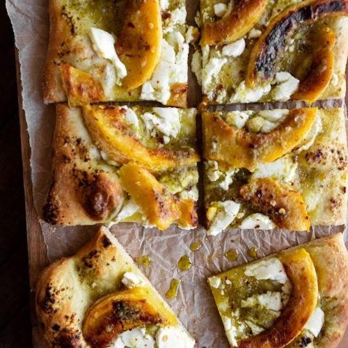 Acorn Squash and Goat Cheese Flatbread