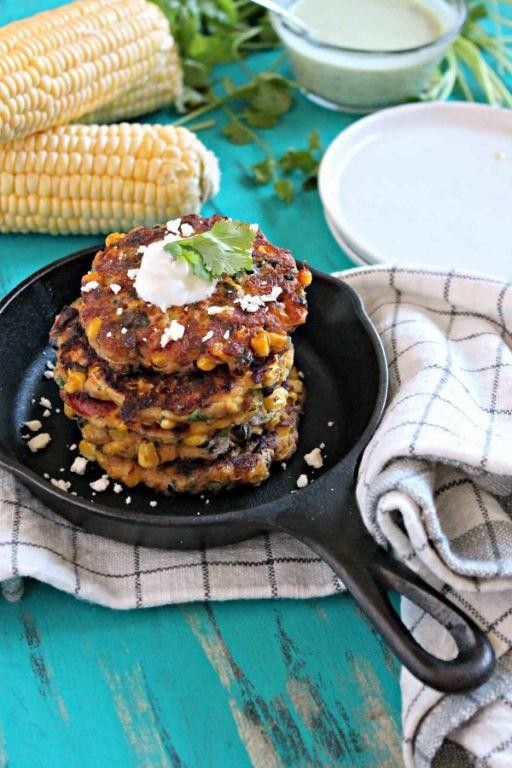 Air Fryer Black Bean and Corn Fritters