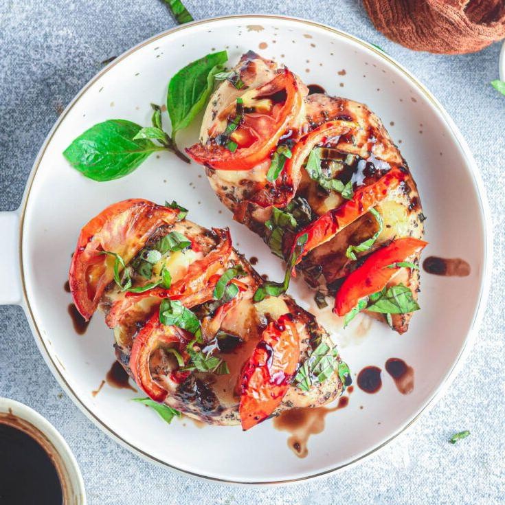 Air Fryer Caprese Stuffed Chicken