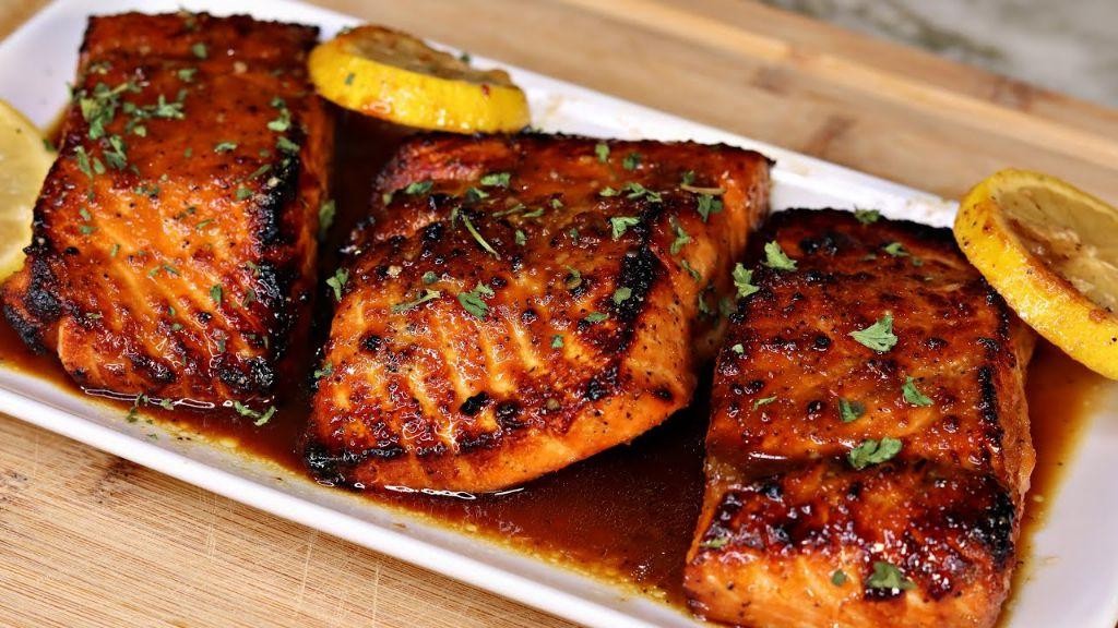 Air Fryer Honey Glazed Salmon
