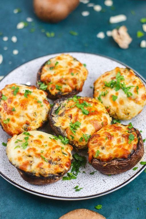 Air Fryer Stuffed Portobello Mushrooms