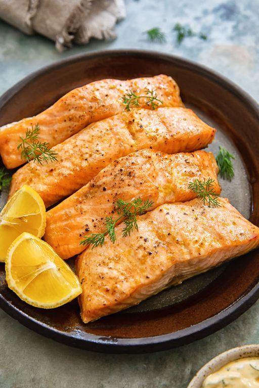 Air-Fried Salmon with Lemon and Dill